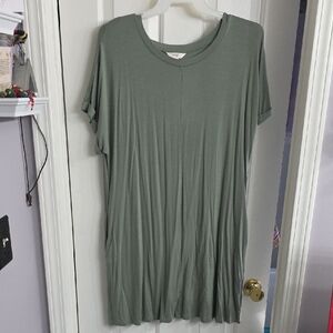 Terra & Sky Relaxed Fit Short Sleeve Top in Sage